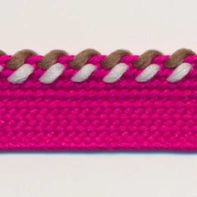 Mix Stitch Piping #25 Magenta & Pale Gray & Smoke Brown