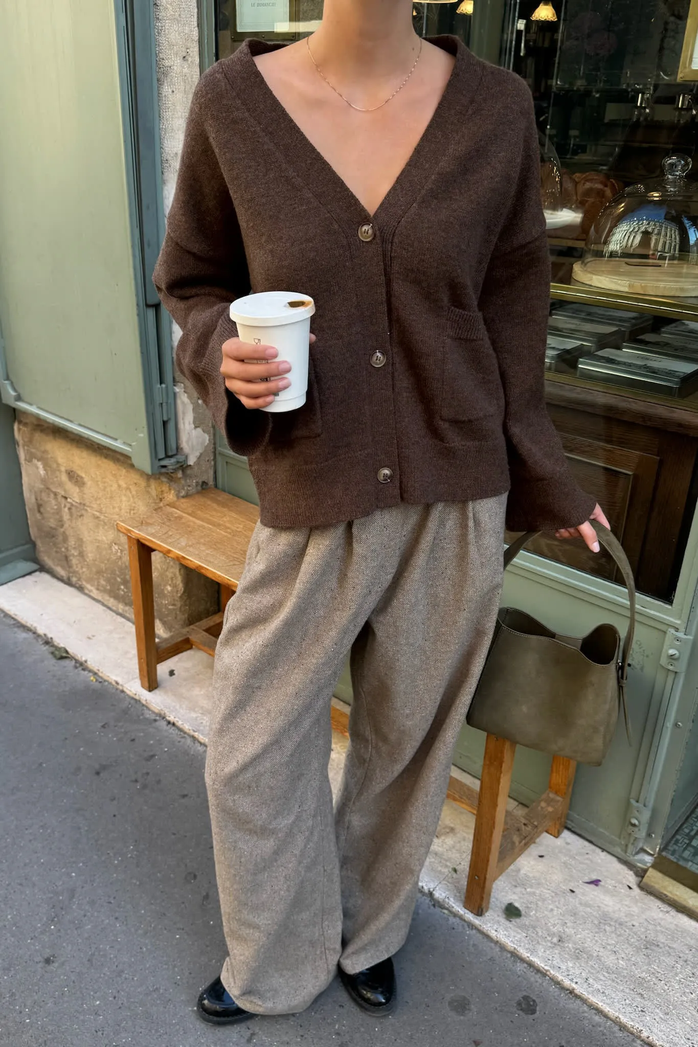MollyIC Cardigan - Mørkebrun