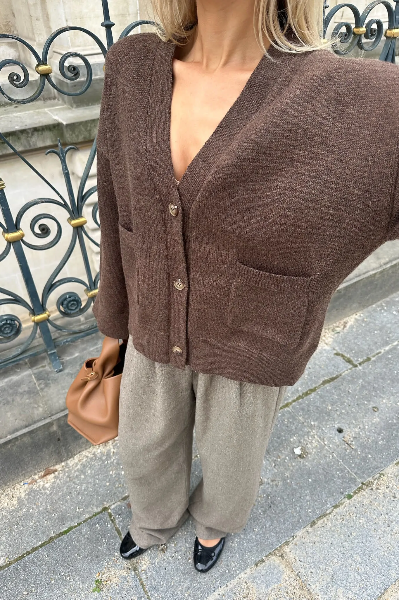 MollyIC Cardigan - Mørkebrun