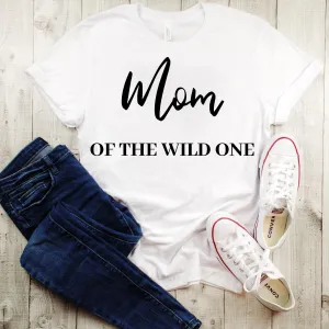 Mom and Baby Outfits, Mother Son Matching Shirts,Funny Matching Shirts,Mom of the Wild One Ladies Tee & The Wild One Toddler Tee