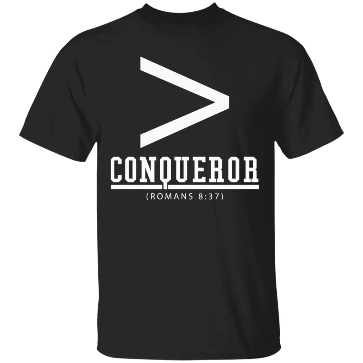 More than a Conqueror (Black   White) T-Shirt
