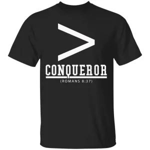More than a Conqueror (Black   White) T-Shirt