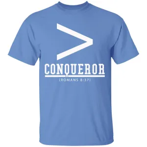 More than a Conqueror (Blue   White) T-Shirt