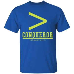 More Than a Conqueror (Royal   Neon Yellow) T-Shirt