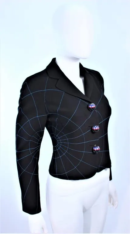 MOSCHINO Functional Compass Button Geographic Jacket Size 4
