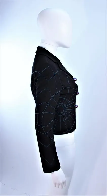 MOSCHINO Functional Compass Button Geographic Jacket Size 4