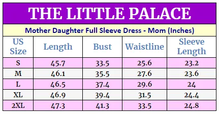 Mother Daughter  Full Sleeve Dress - Priority Shipping