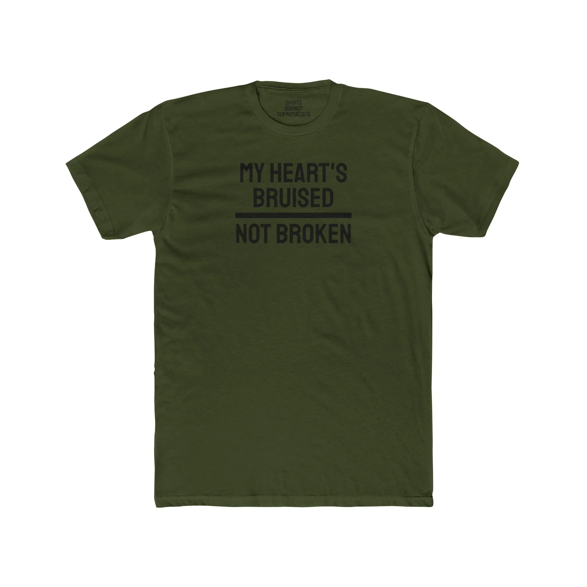 My Heart's Bruised Not Broken - Unisex Cotton Crew Tee
