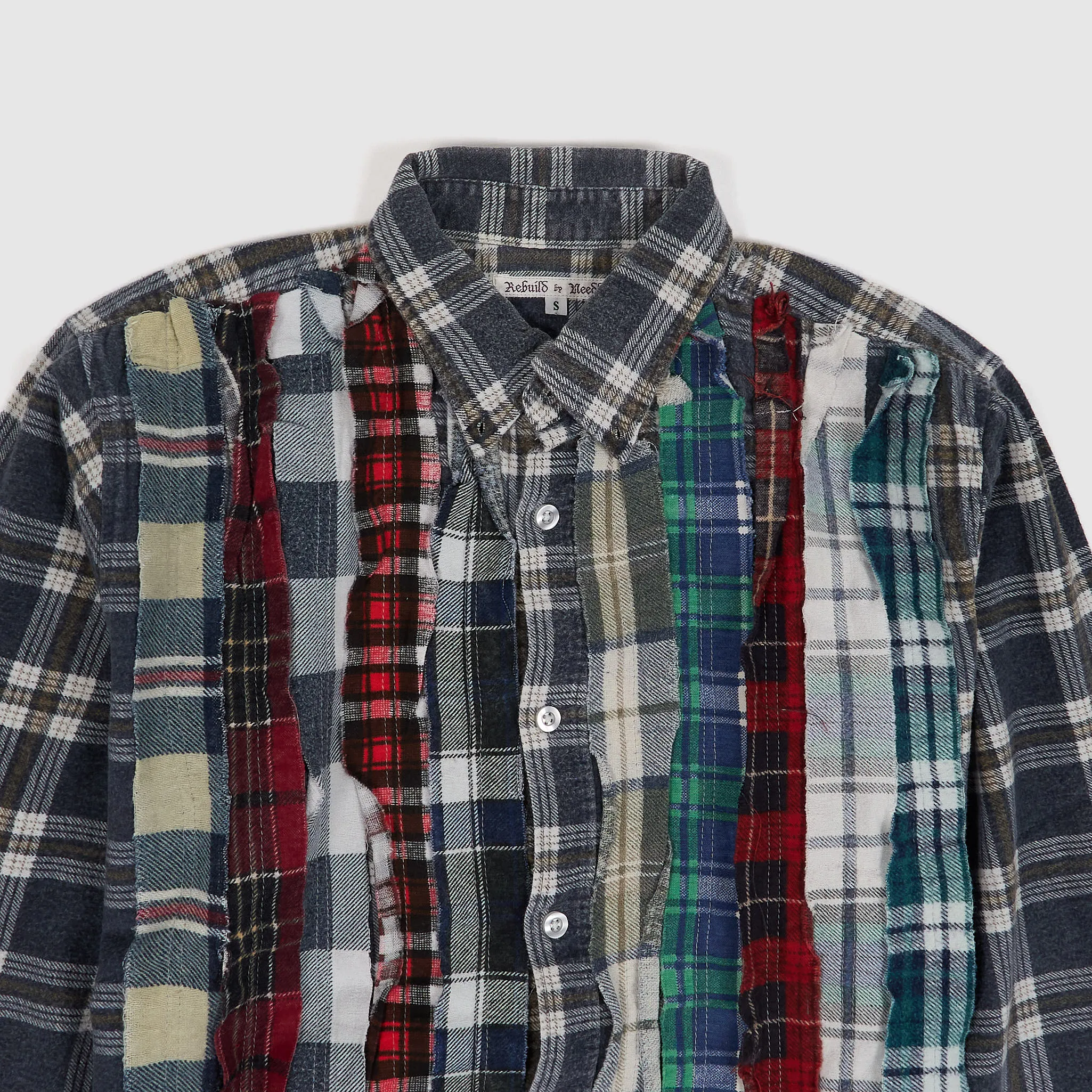 Needles Japan Rebuild Over Dye Genderless Flannel Shirt Unisex