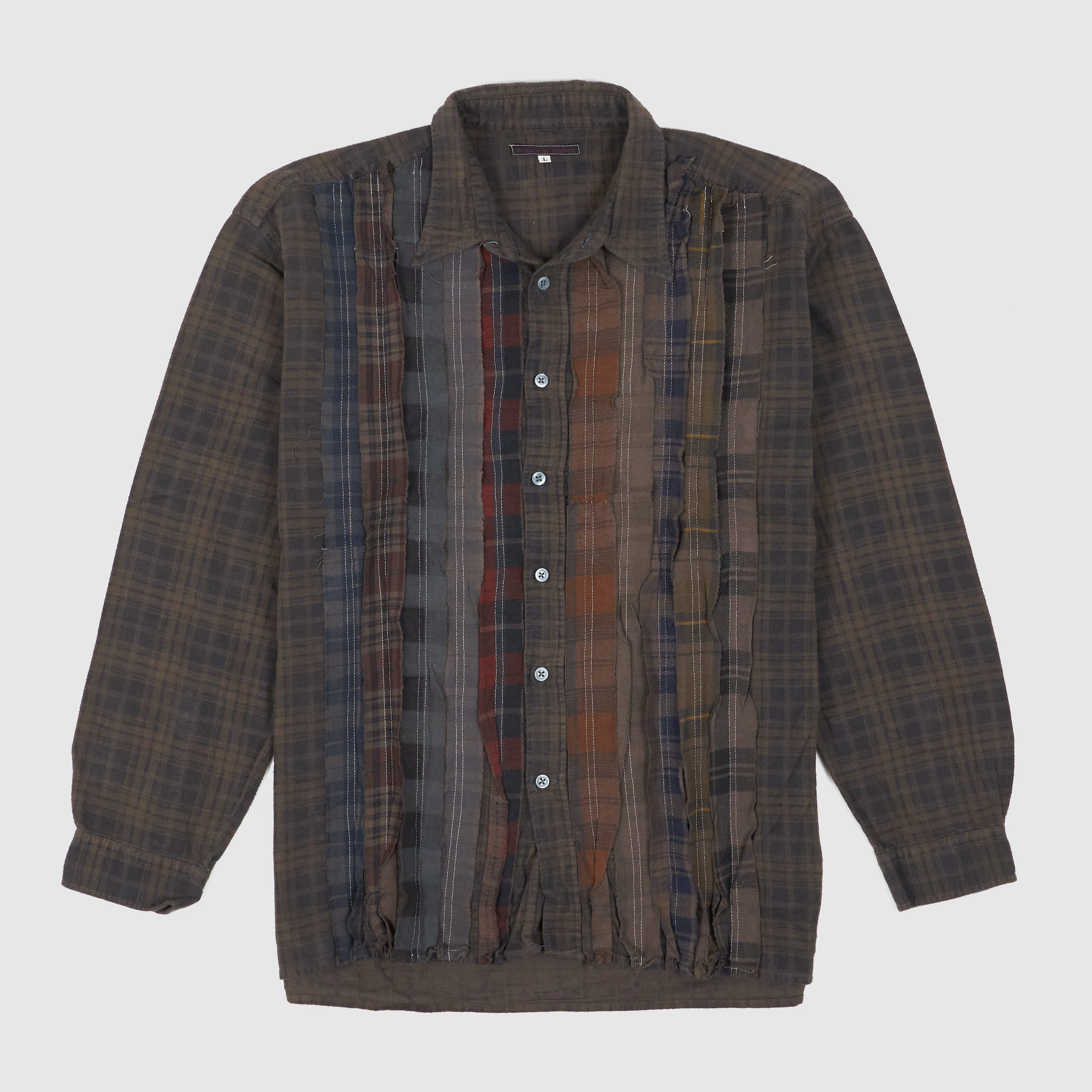 Needles Japan Rebuild Over Dye Genderless Flannel Shirt Unisex