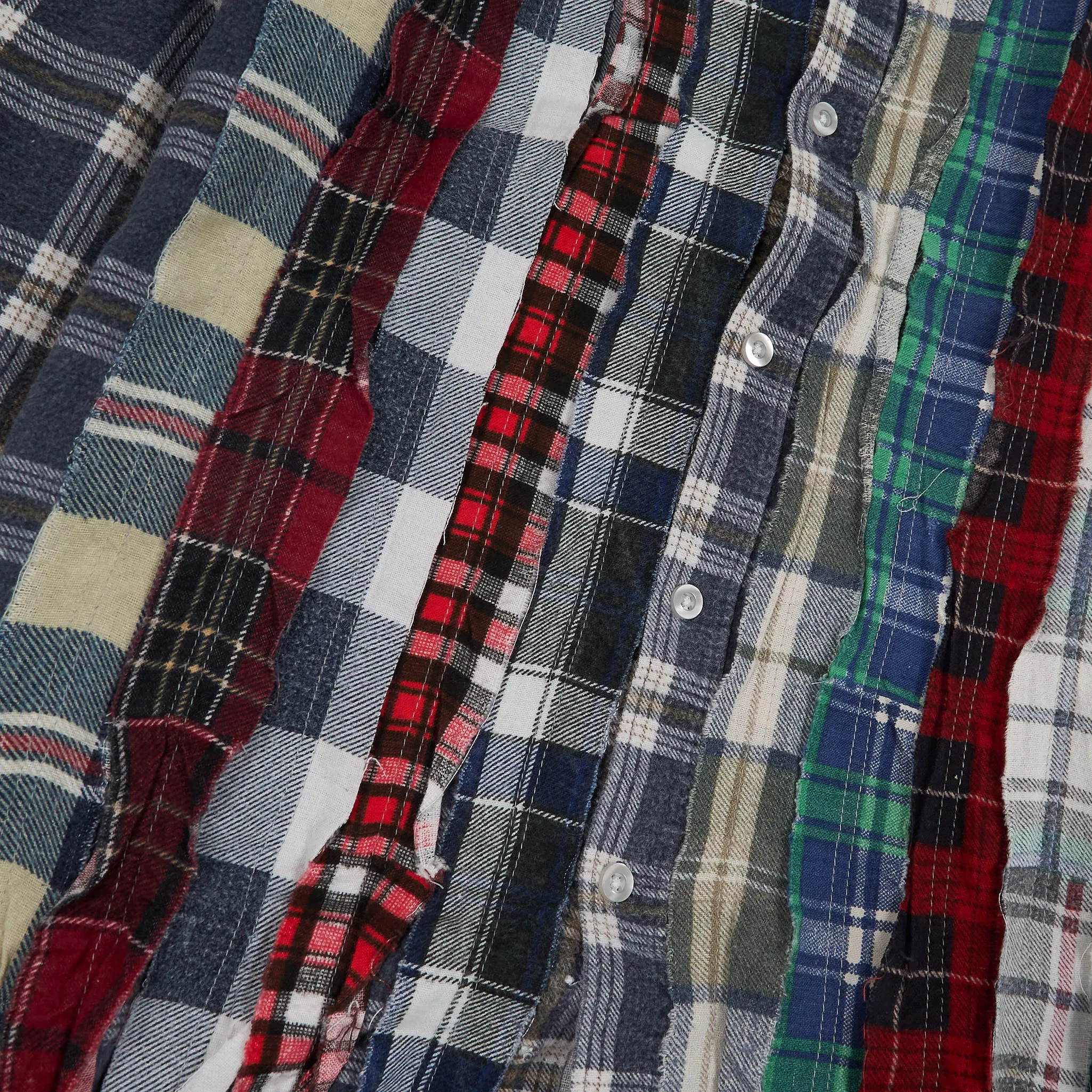 Needles Japan Rebuild Over Dye Genderless Flannel Shirt Unisex