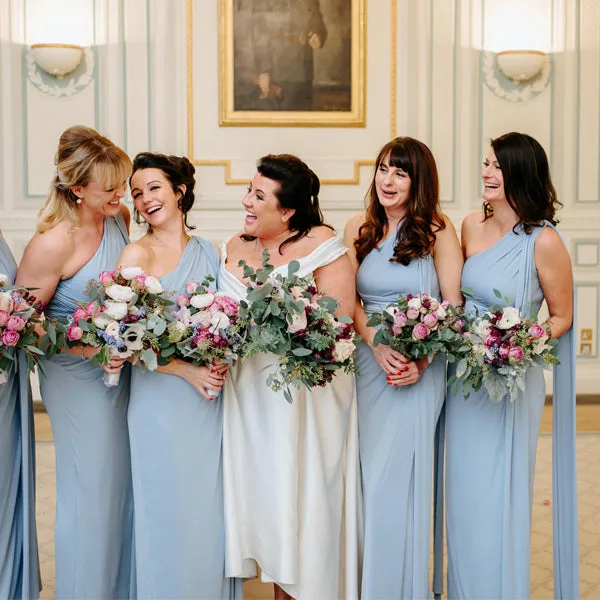 Newest One-shoulder Mermaid Cheap Long Bridesmaid Dresses, BDS0143