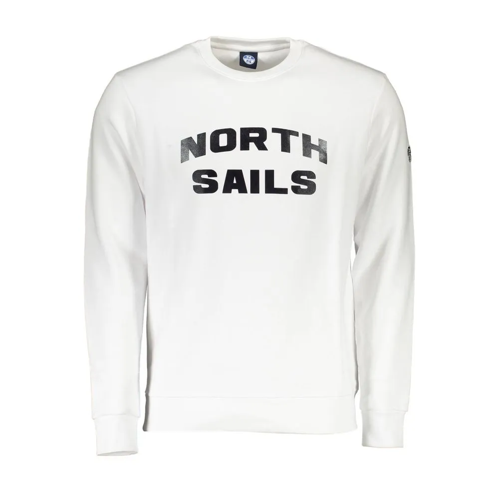 North Sails White Cotton Men Sweater