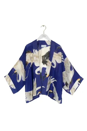 One Hundred Stars Stork Royal Blue Kimono