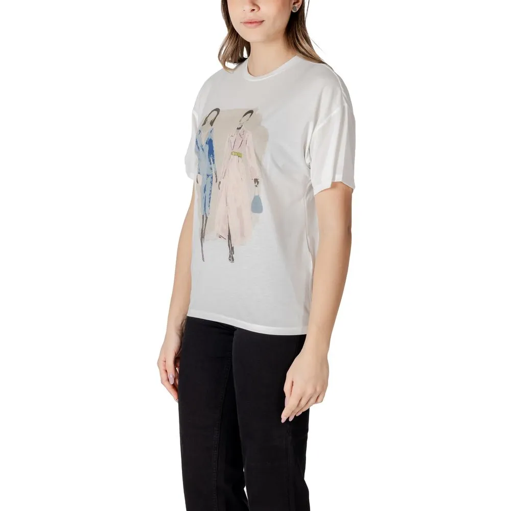 Only White Polyester Tops & T-Shirt