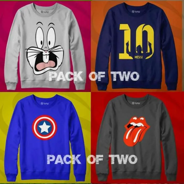 Pack OF 2 Sweat Shirts Design 10