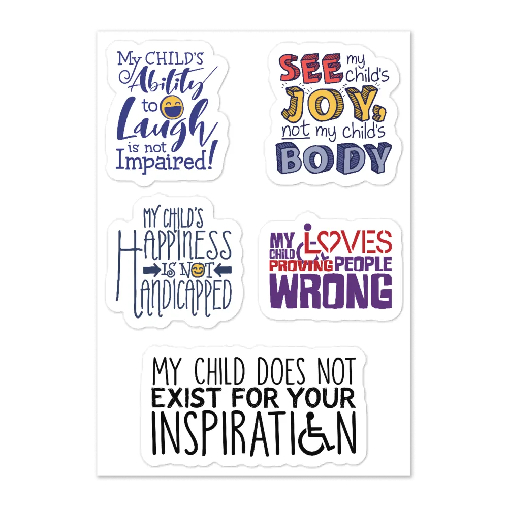 Parent / Child Sticker Sheet (Disability Themed)
