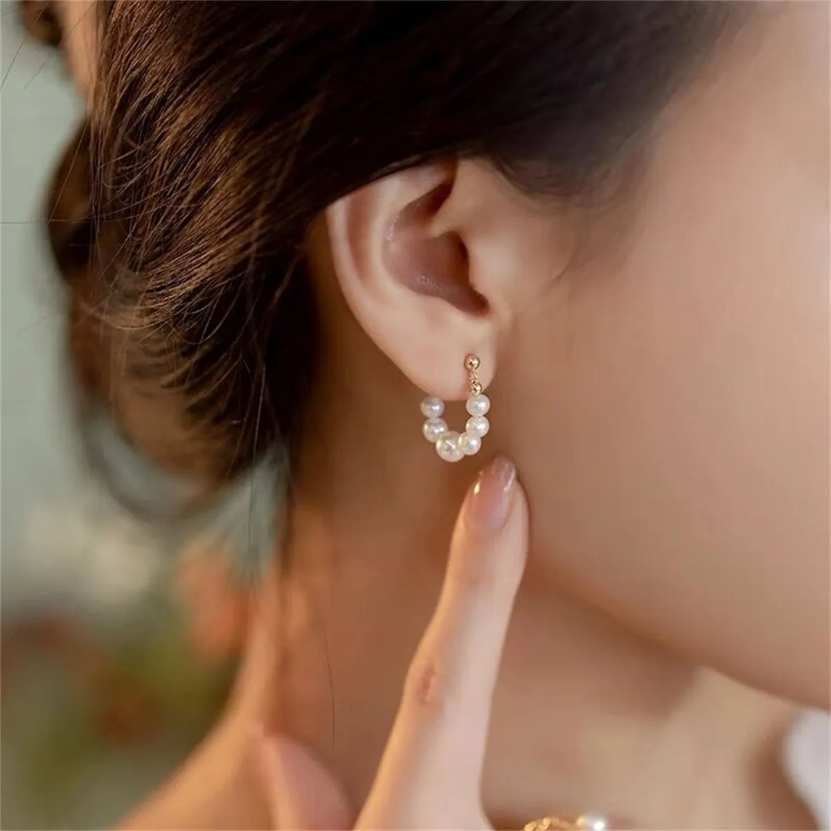 Pearl & 18K Gold-Plated Chain Ear Jackets