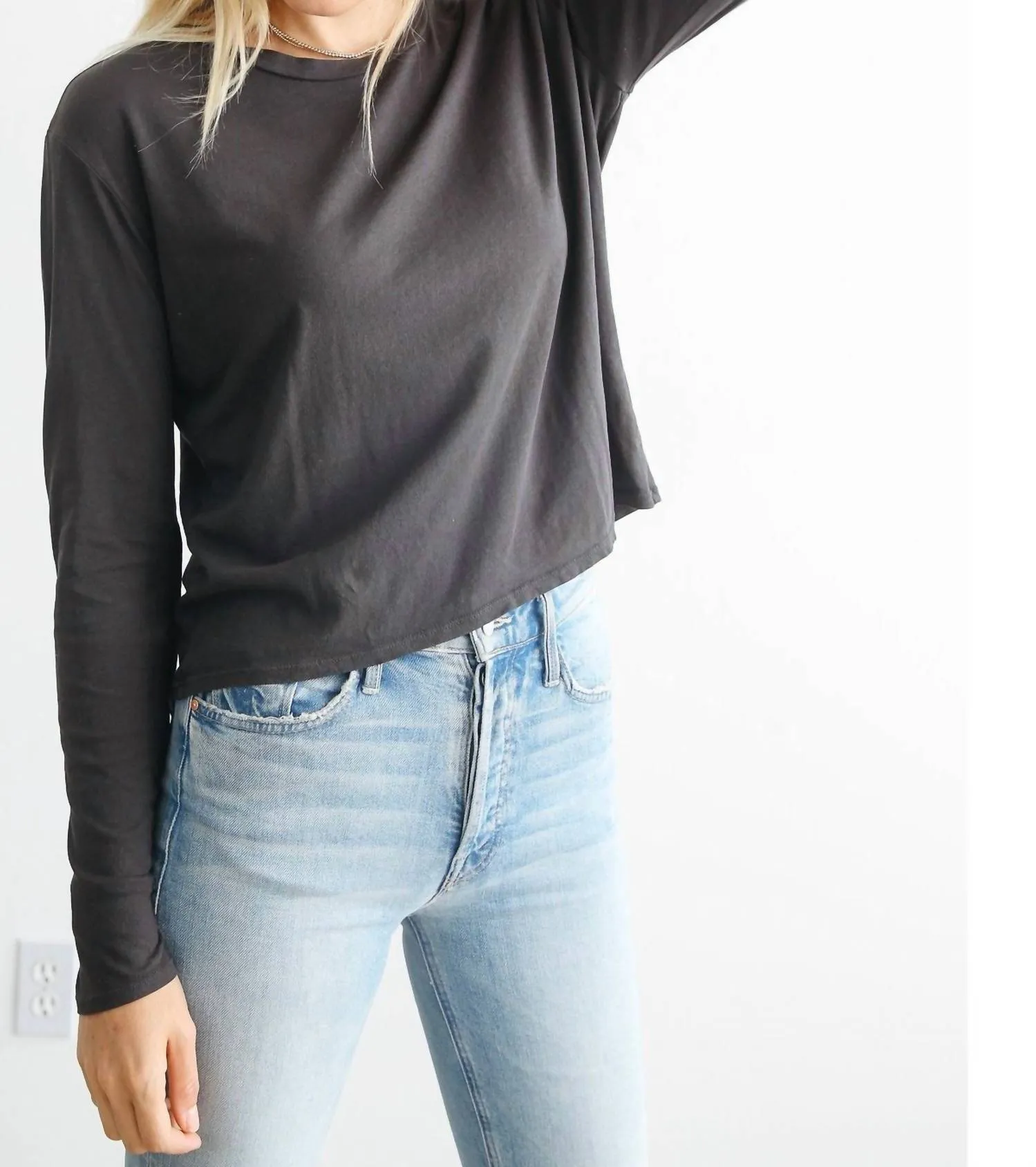 Perfectwhitetee - Cotton Boxy Long Sleeve Tee