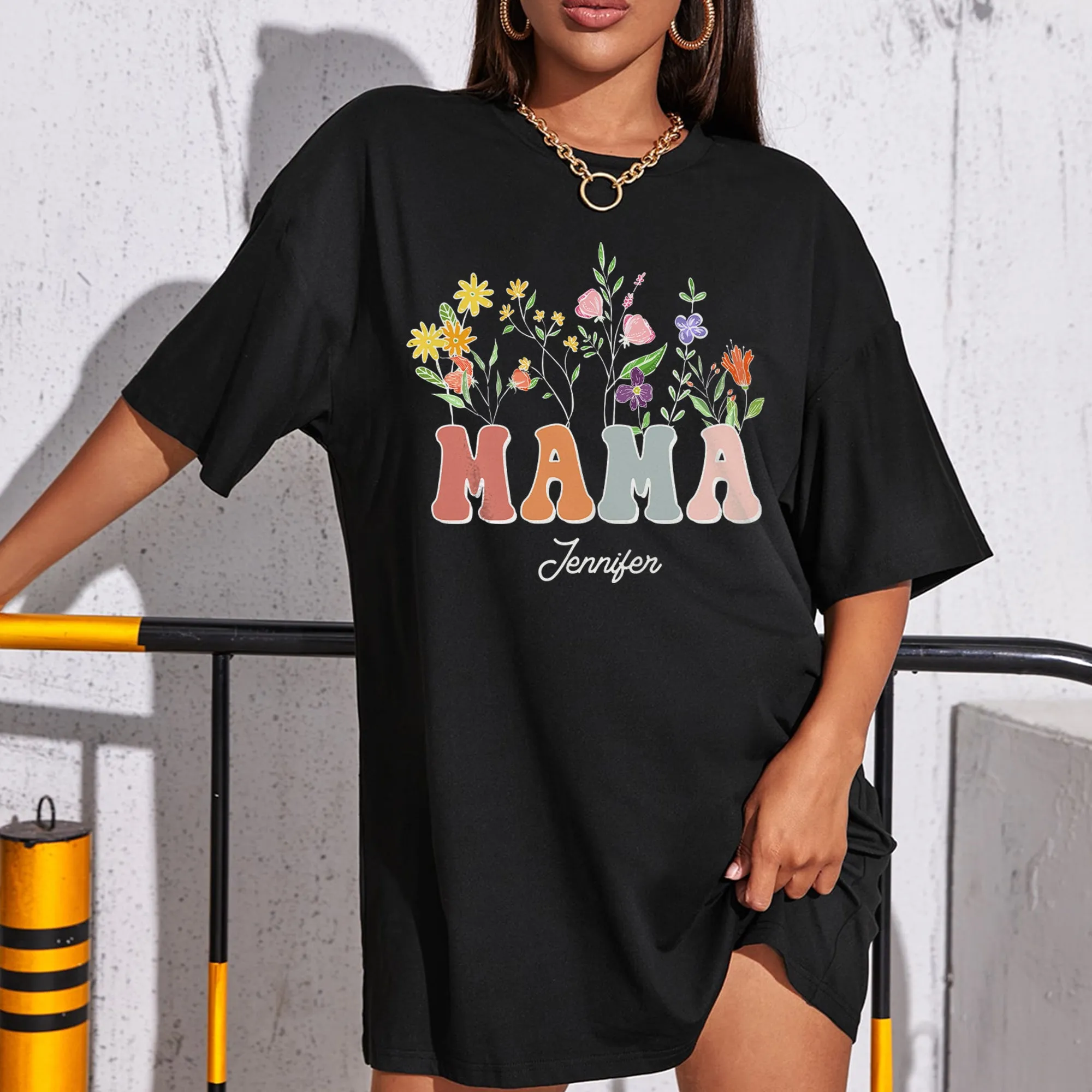 Personalized Wildflowers Mama And Grandkids T-shirt, Custom Grandkids, Mothers Day Gift, Personalized Mama Tee, Custom Mama Sweatshirt, Gift For Mom