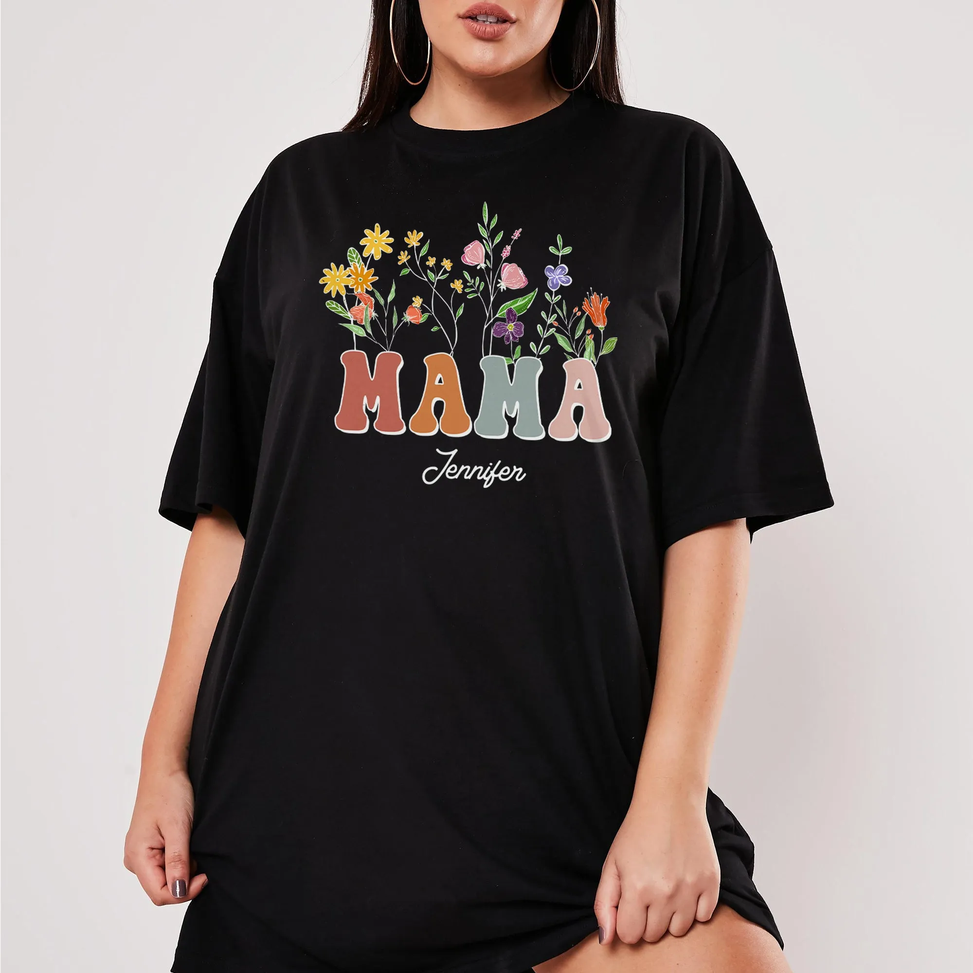 Personalized Wildflowers Mama And Grandkids T-shirt, Custom Grandkids, Mothers Day Gift, Personalized Mama Tee, Custom Mama Sweatshirt, Gift For Mom