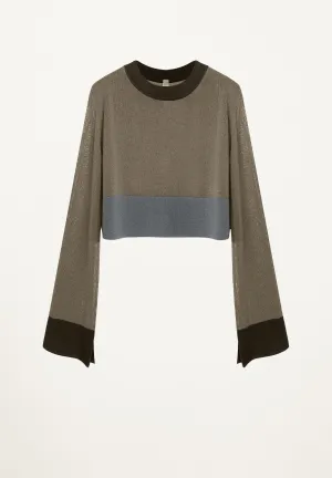 Pippa Cropped Top in Birch/Ash/Black
