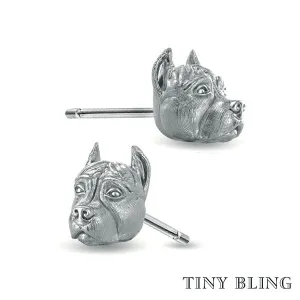 PIT BULL ( cropped ears) Earring Studs