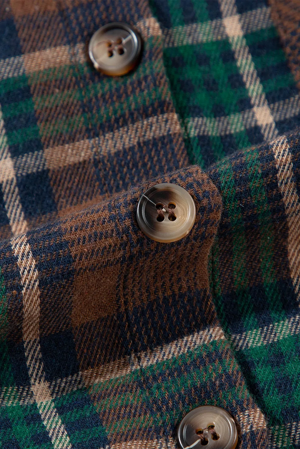 Plaid Button Up Shirt Jacket