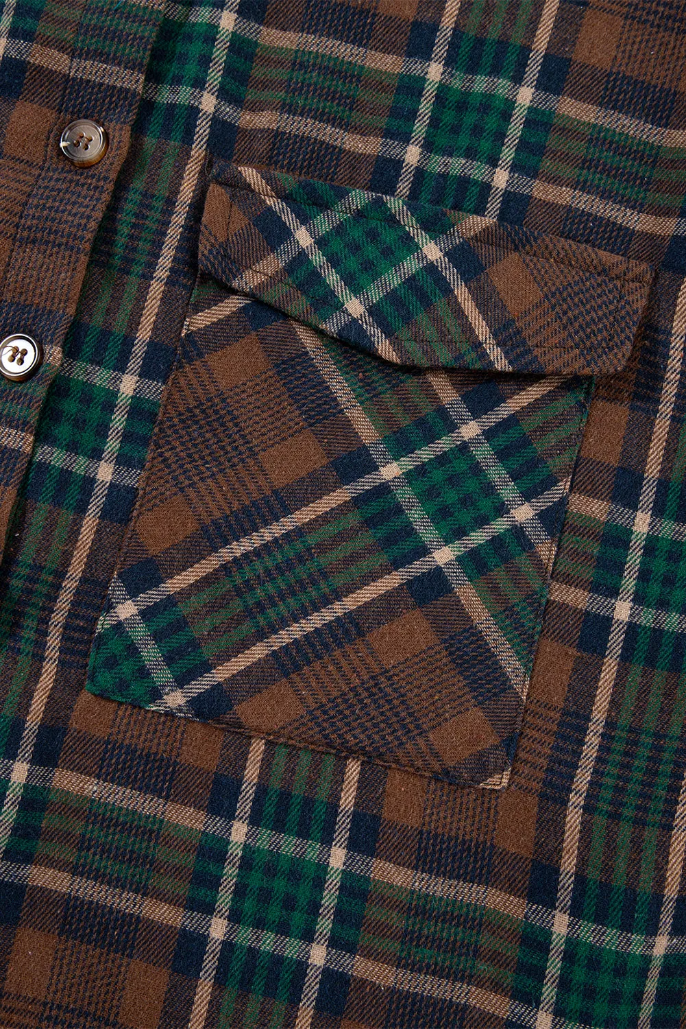 Plaid Button Up Shirt Jacket