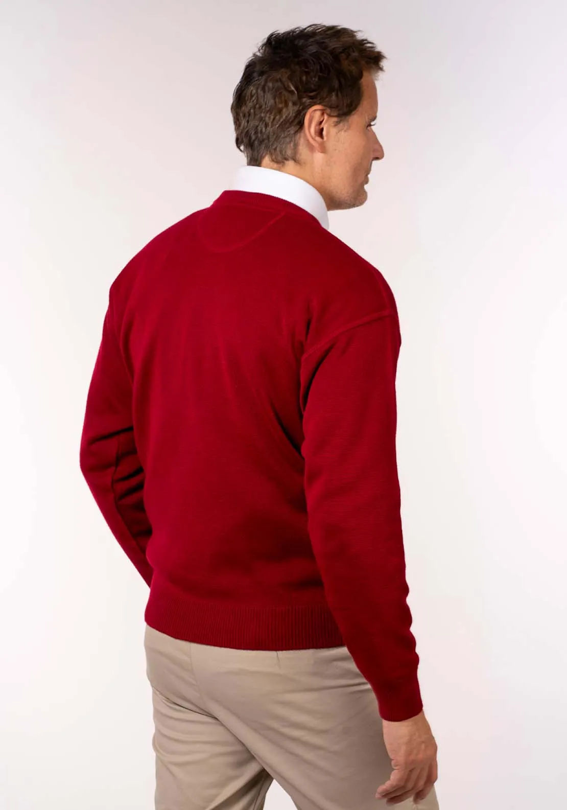 Plain Crew Neck Knit - Pink