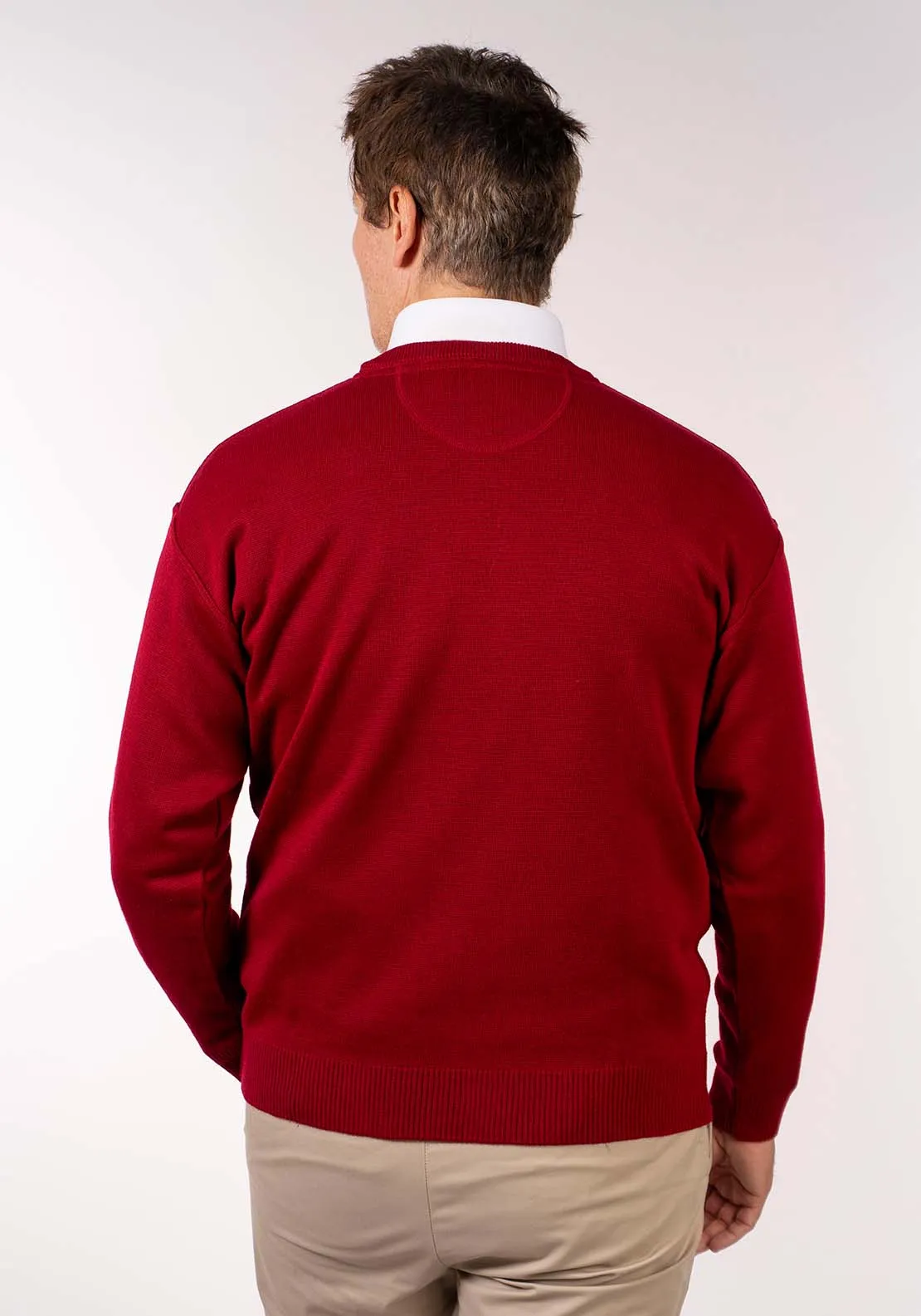 Plain Crew Neck Knit - Pink