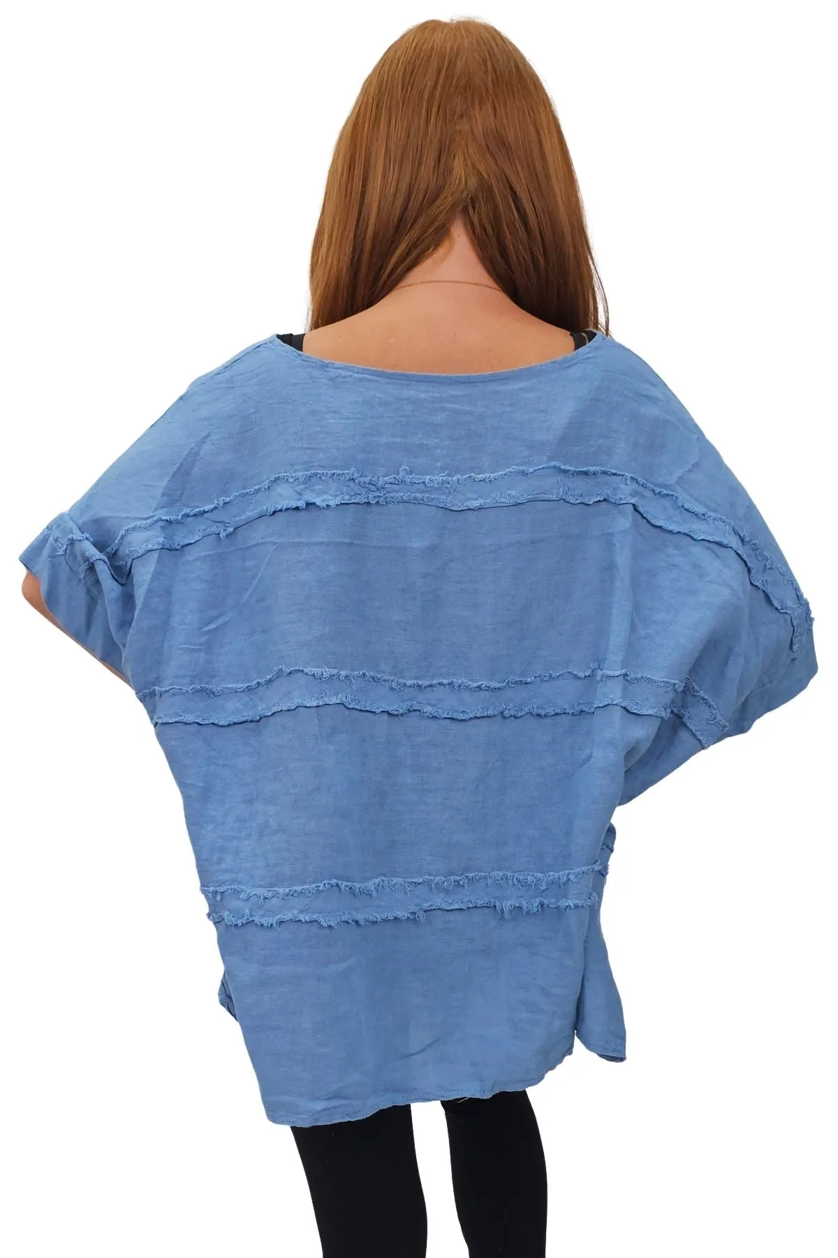 Plain Oversized Box Linen Top