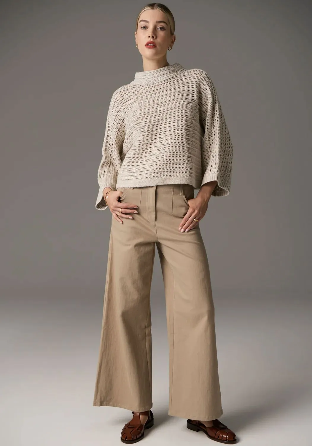 POL Daily Boxy Knit - Natural