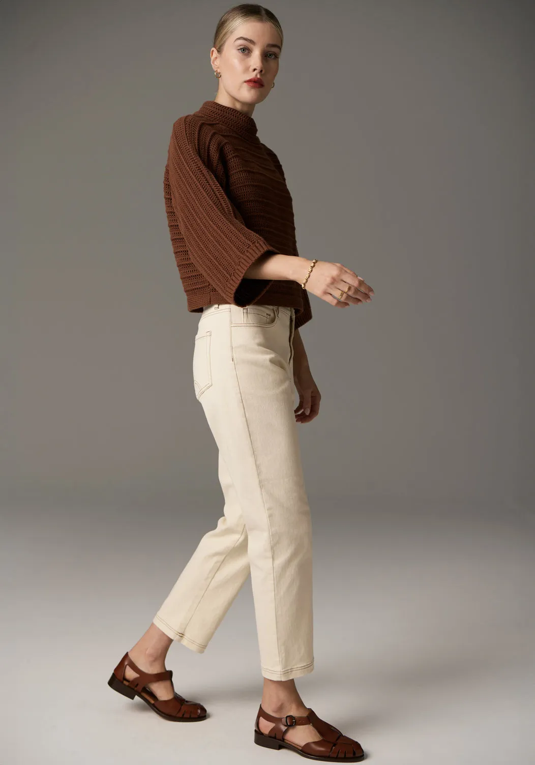 POL Daily Boxy Knit - Toffee
