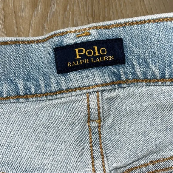 Polo Ralph Lauren Sharona Cropped Flare High Rise Denim Jeans Size 26 Lt. Wash