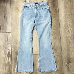 Polo Ralph Lauren Sharona Cropped Flare High Rise Denim Jeans Size 26 Lt. Wash