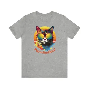 Purrfect Artistic Cat T-Shirt | Colorful Cat Tee |  Bella Canvas 3001 Unisex | Short Sleeve Tshirt