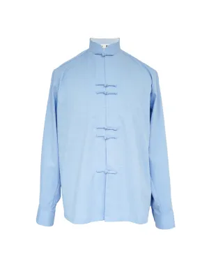 Qipology Cotton Linen Shirt - Sky Blue