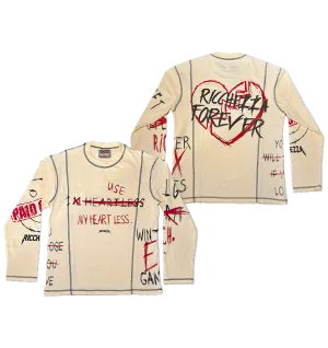 "I Use My Heart Less" Reconstructed LongSleeve Shirt