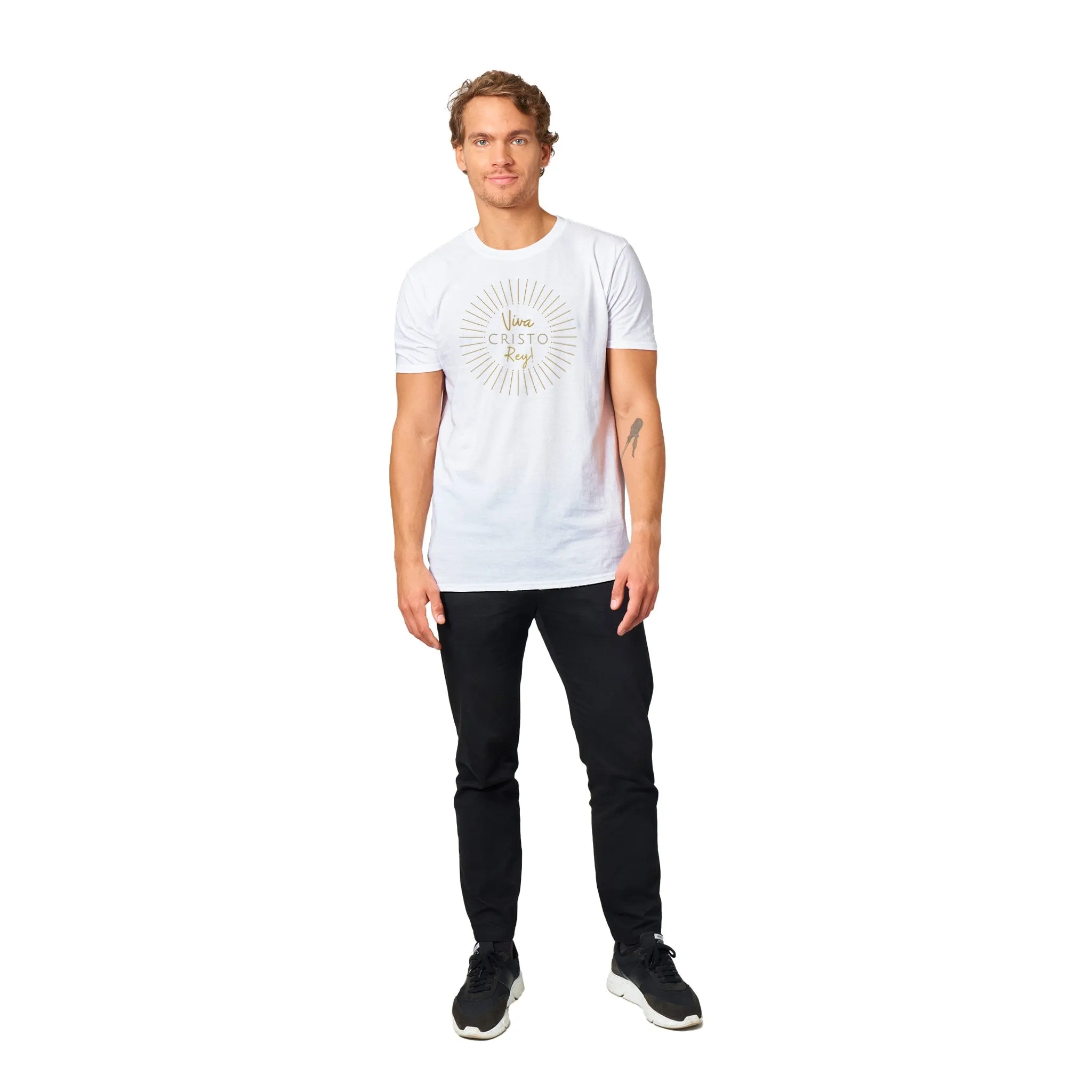 "Viva Cristo Rey!" White Crewneck T-Shirt