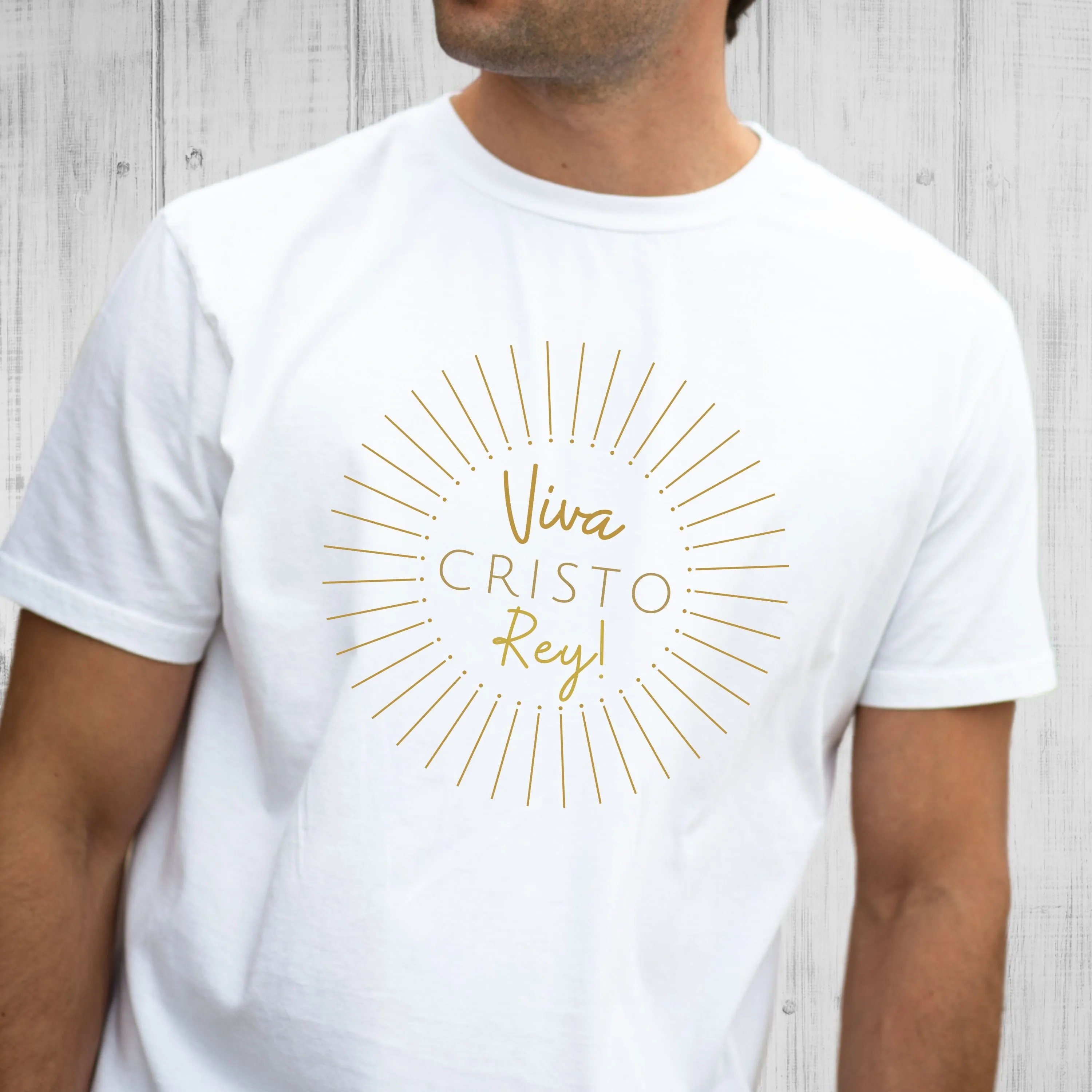 "Viva Cristo Rey!" White Crewneck T-Shirt