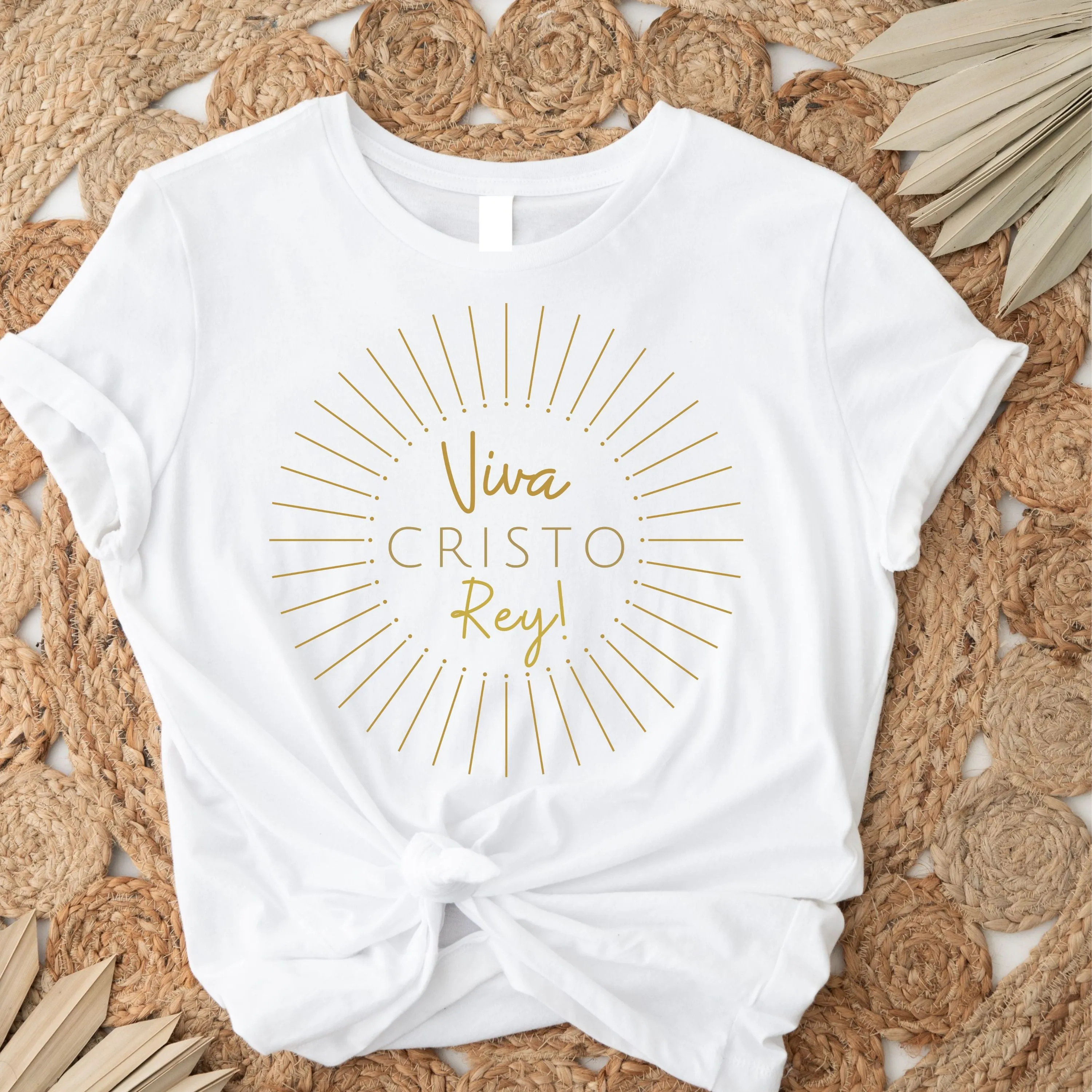 "Viva Cristo Rey!" White Crewneck T-Shirt