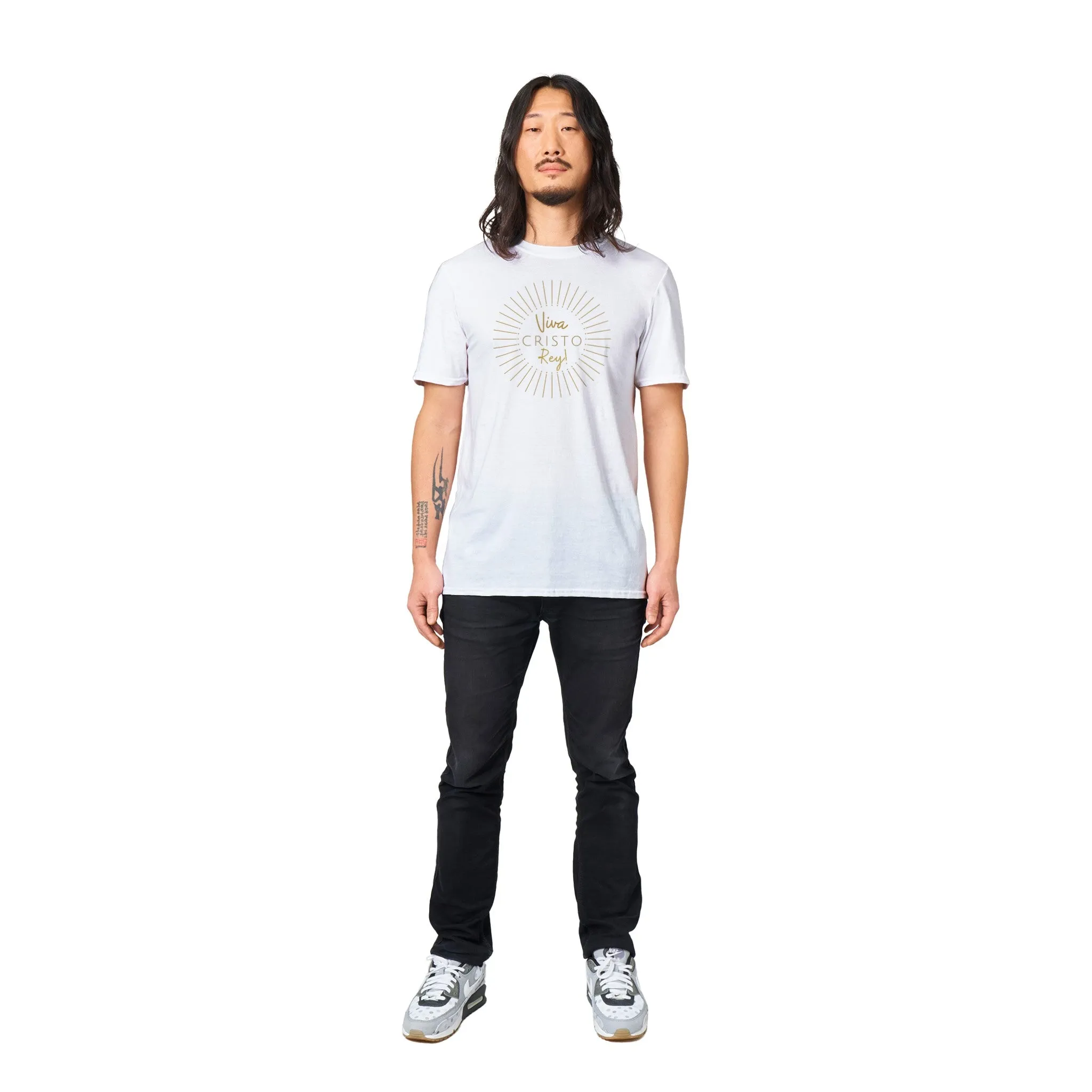 "Viva Cristo Rey!" White Crewneck T-Shirt