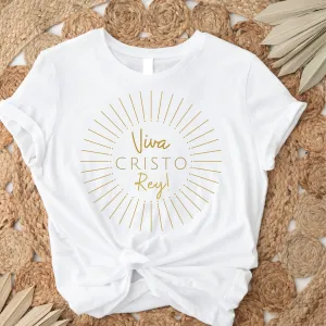 "Viva Cristo Rey!" White Crewneck T-Shirt