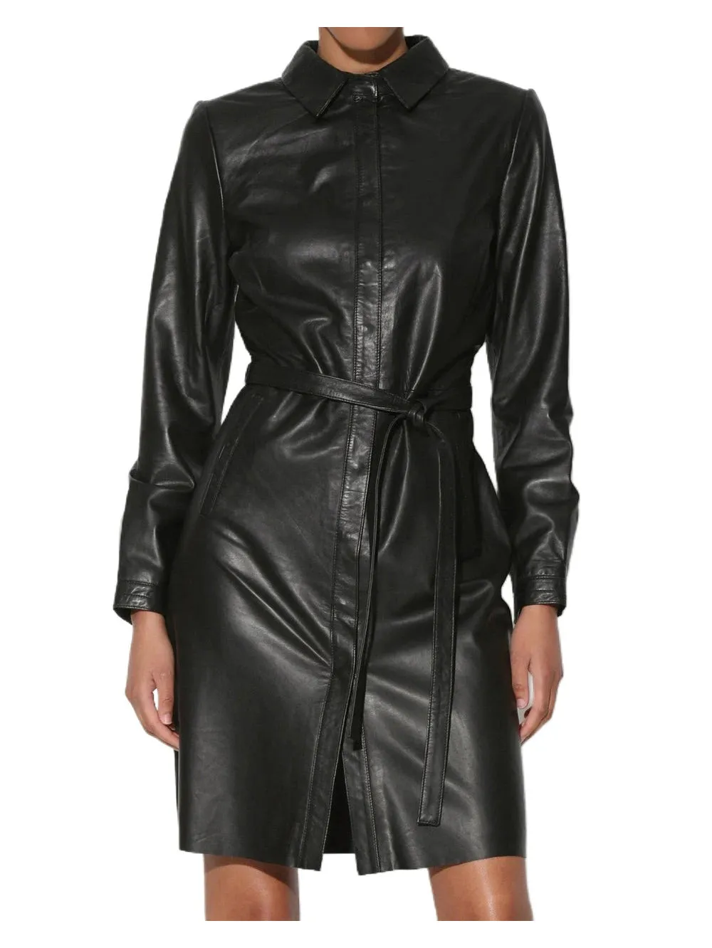Radiance Tailored Leather Dress
