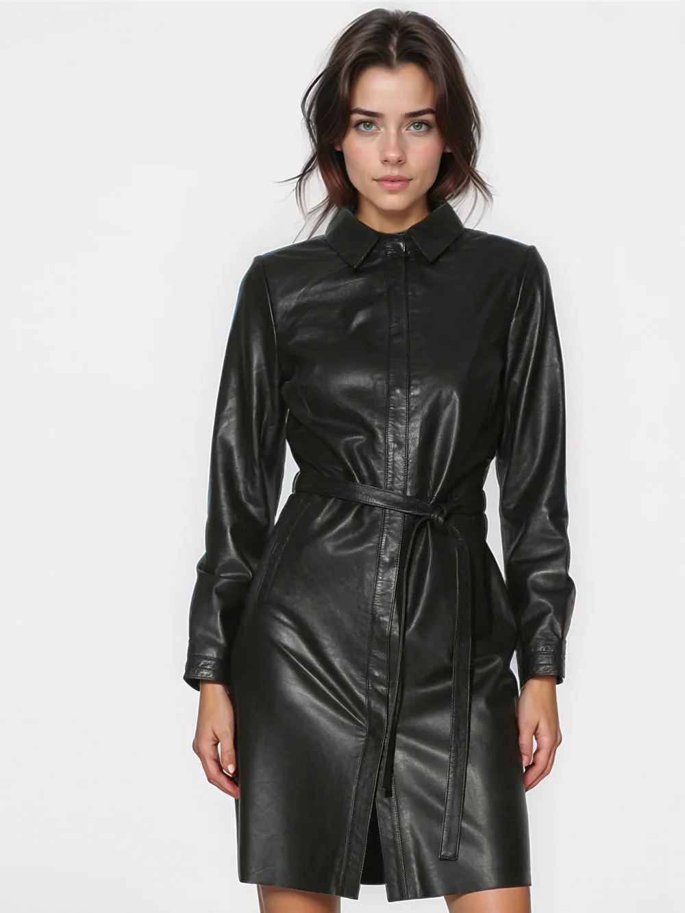 Radiance Tailored Leather Dress