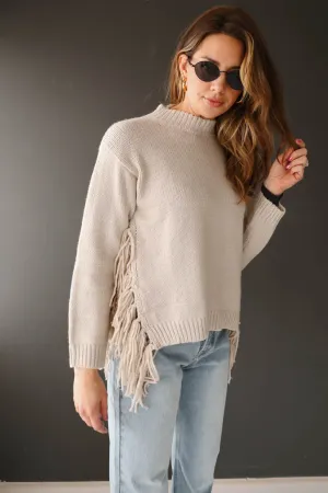 Rae: Fringe Side Sweater