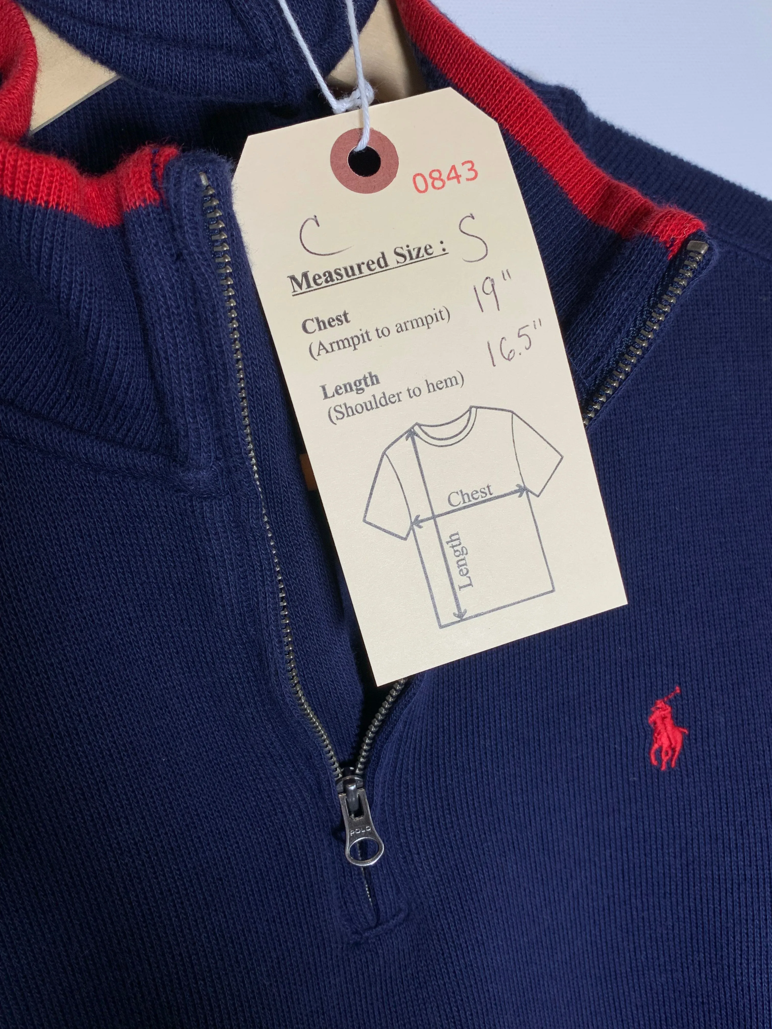 Ralph Lauren 1/4 Zip Sweater Crop Set (S)