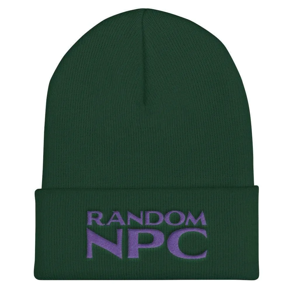 Random NPC v2 Purple Cuffed Beanie / Tuque