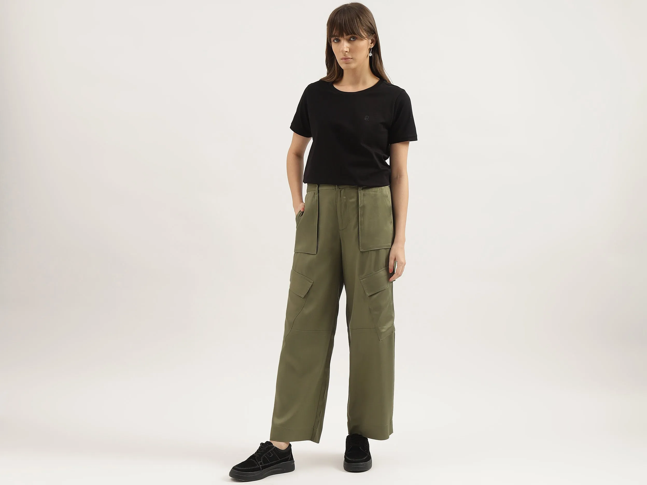 Regular Fit Round Neck Solid T-shirts
